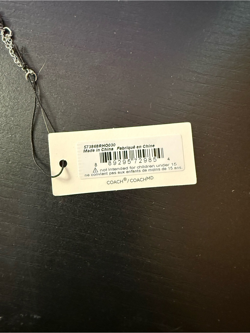Coach Silver Tone Heart Necklace NWT - Picture 6 of 6